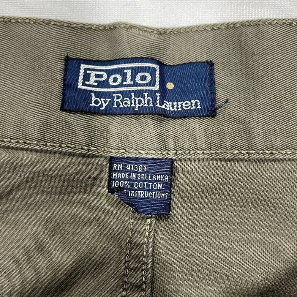 Polo Ralph Lauren Men Olive Green Chino Cargo Shorts 9